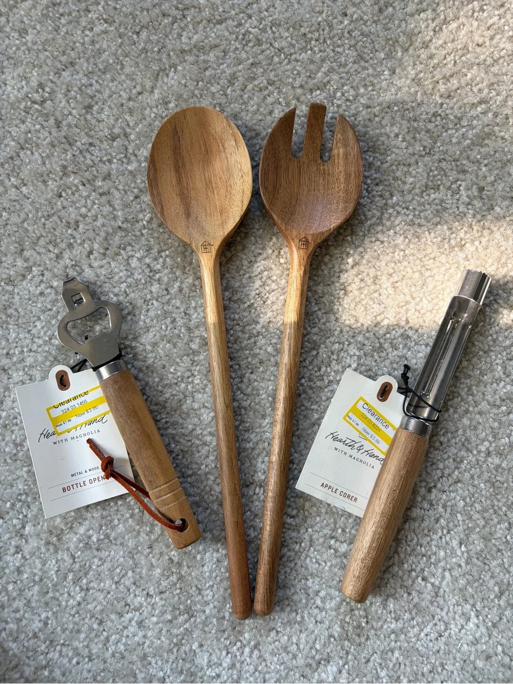 Hearth & Hand Wooden Utensils in Natural Brown